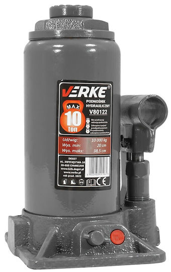 Cric Auto 10t Cilindru de Ridicare Auto V80122 Verke