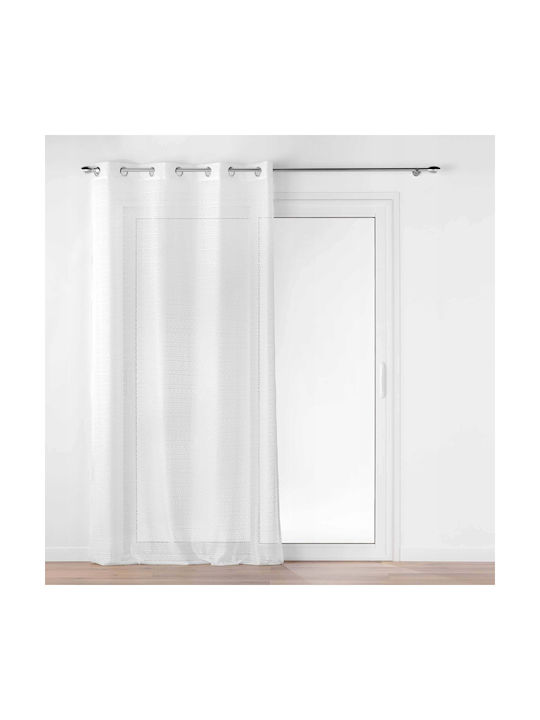 Douceur d'Intérieur Κουρτίνα με Τρουκς Λευκή 140x280εκ.