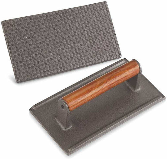 Smash Cast Iron 1kg Cooking Weight Wooden Base 21x11cm