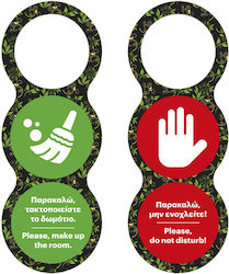 Laminated Black Double-Sided Room Service Door Tags 20cm Set 10 Pieces