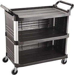 Trolei Servire Închis Trei Etaje Inox-Abs Negru 102x50x96cm Gx-032dm Trolei Servire Închis Trei Etaje Inox-Abs Negru 102x50x96cm Gx-032dm