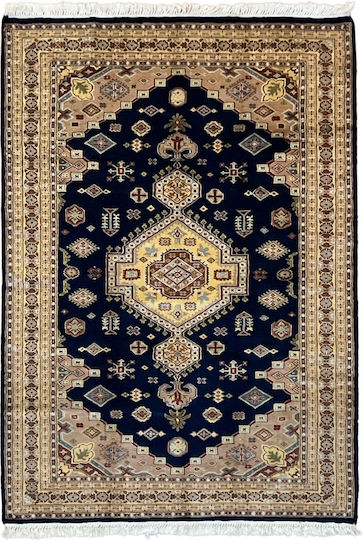 Koulis Family Χειροποίητο Χαλί Ορθογώνιο Μεταξένιο 129x184cm