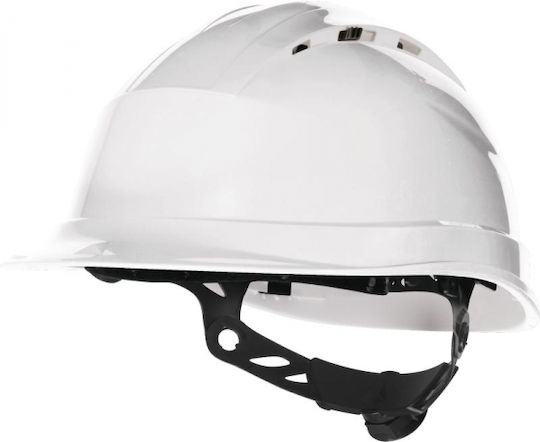 Cască De Șantier Pentru Bărbați Ventilată Delta Plus Quartz Up Iv Alb