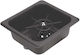 Rinser Χωνευτό Μαύρο 1/6 Inox 18/10 16.2x17.6x7εκ 24-1224