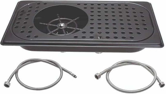 Rinser Χωνευτό Μαύρο 1/3 Σχάρα Inox 18/10 32.5x17.5x3εκ 24-1222