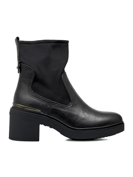 Leather Women's Ankle Boots Black