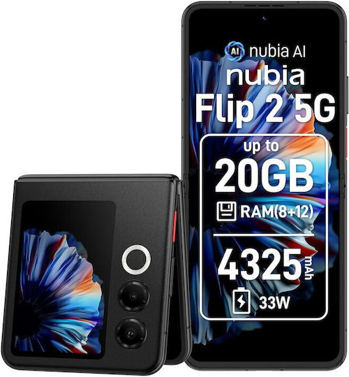 ZTE nubia Flip2 5G Dual SIM (8/256GB) Μαύρο | Skroutz.gr
