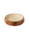 Costos Serving Bowl Round Wooden White with Diameter 25cm