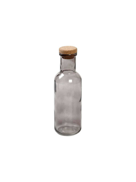 Espiel Μπουκάλι Νερού Γυάλινο με Φελλό Μαύρο 1000ml