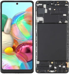 Οθόνη 4g A715 με Πλαίσιο για Samsung A71 4G A715 (Μαύρο)