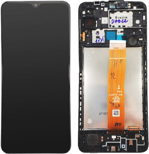 Екран със Сензорен Механизъм и Рамка за Samsung A12 A125 (Черен)