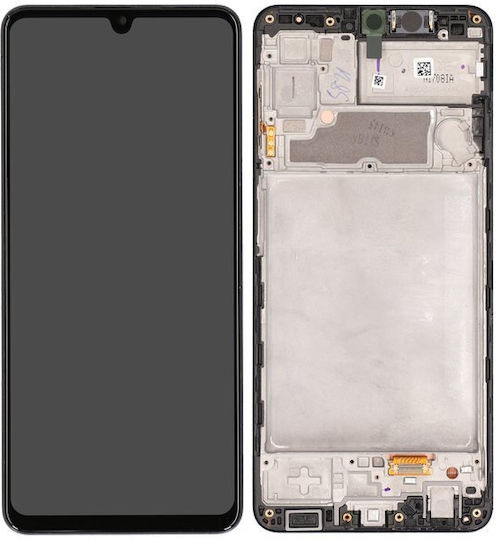 Screen Incell with Touch Mechanism and Frame for Samsung A22 4G A225 (Black)
