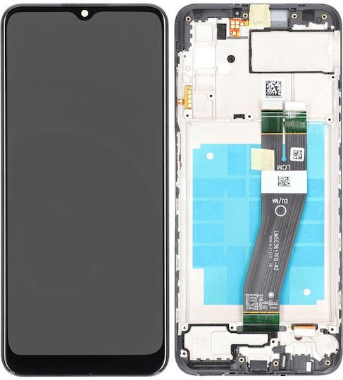 O ecran cu Mecanism Tactil și Cadru pentru Samsung A03S A037 (Negru)