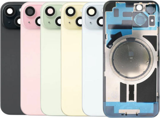 Back Cover Τζαμάκι Κάμερας Magsafe Magnet Iphone 15 Κίτρινο