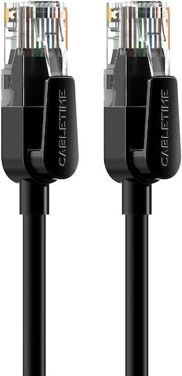 Cabletime Direct Attach Copper Cat.6 Gigabit Network Cable Ethernet 5m Black