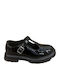 Kids Anatomic Patent Leather Ballerinas with Adjustable Metal Clasp Black