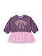 Children's Dress Long Sleeve Tulle Purple, Pink, Gold