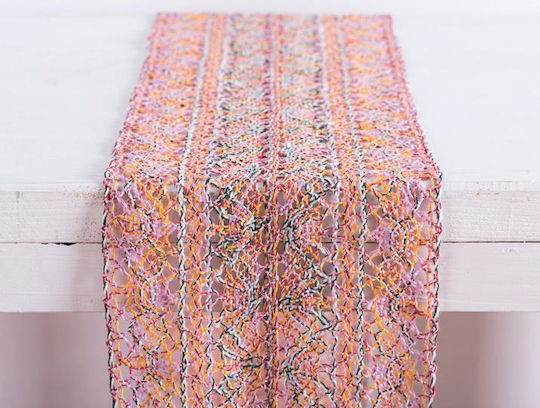 Beauty Home Boho Δαντέλα Ραπτικής Πετρόλ από Ύφασμα 250x23εκ.