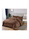Alpha-Market Duvet Cover Queen 220x240cm Coffee 330 GSMGsm