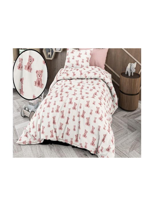 MayHome Sheet Set Semi-double with Elastic Band Cotton Pink 120x200cm