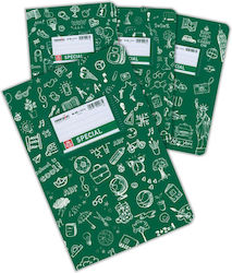 Doodle Ruled Notebook B5 50 Paper Sheets Green