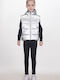 Kids' Quilted Jacket Sleeveless Silver