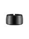 Inox 18/10 Aschenbecher Schwarz Gunmetal Winddicht 9×5.5cm