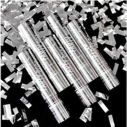 Confetti Party Popper Silver 25g Confetti Party Popper Silver 25g