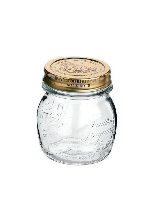 Bormioli Rocco Set of 6 General Use Glass Jars with Transparent Lid 8.6x9.3cm 6 Pieces