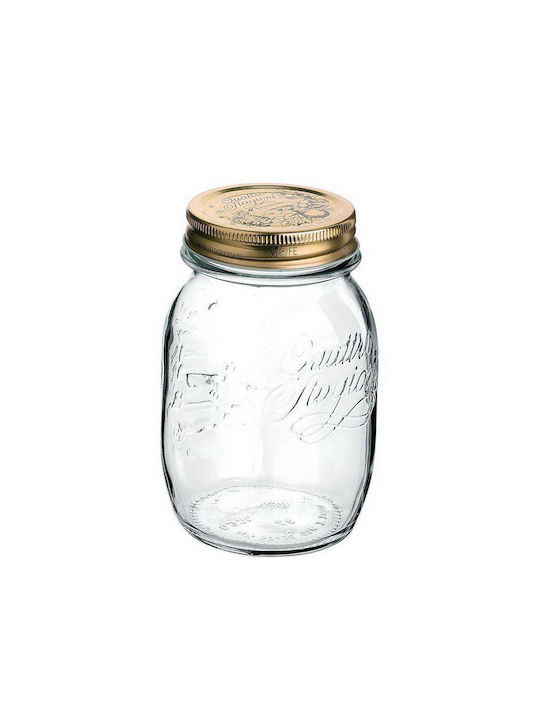 Bormioli Rocco Set of 6 General Use Glass Jars with Transparent Lid 6 Pieces