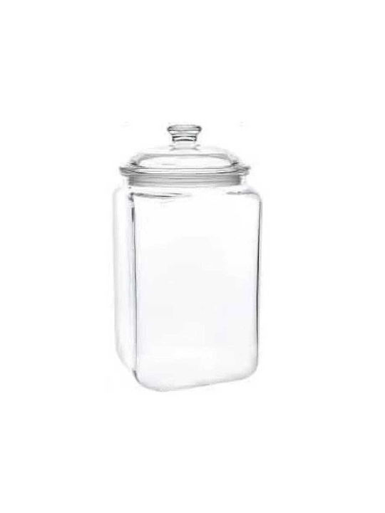 Temno Vase General Use with Airtight Lid Glass Transparent 5000ml