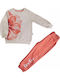 Kids Sweatpants Set Orange New Time