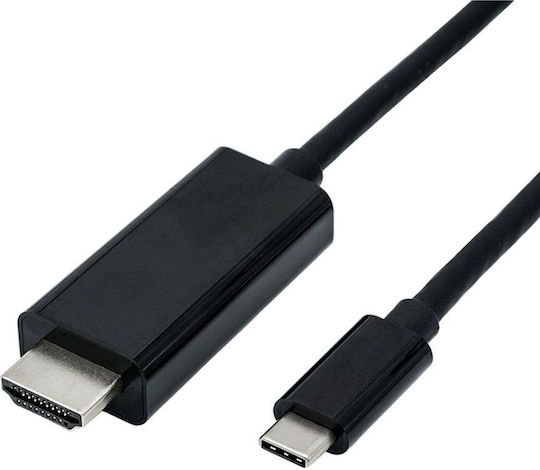 Roline Cable HDMI male - HDMI male 2m Μαύρο