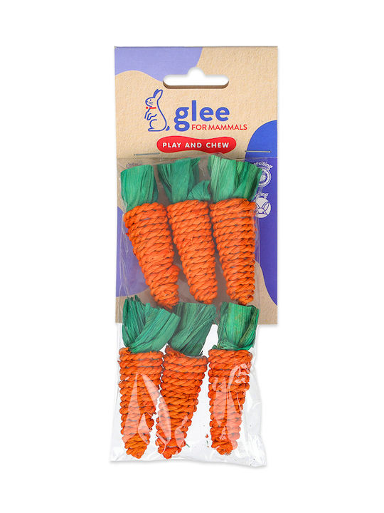 Παιχνίδι Λιχουδιά Τρωκτικά Glee Mini Sisal Carrot 8cm 6τμχ