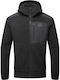 Herren Fleecejacke mit Kapuze Schwarz