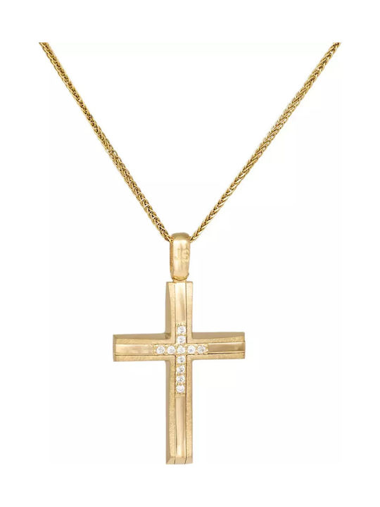 Cruci Femeie Aur 14K cu Lanț