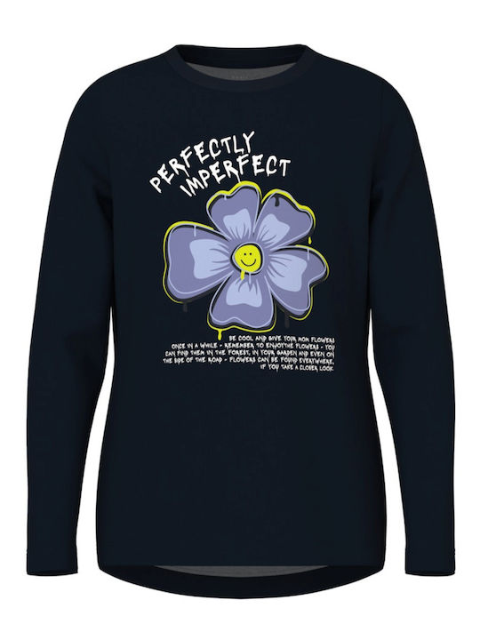 Name It Παιδική Μπλούζα Μακρυμάνικη Μπλε Flower