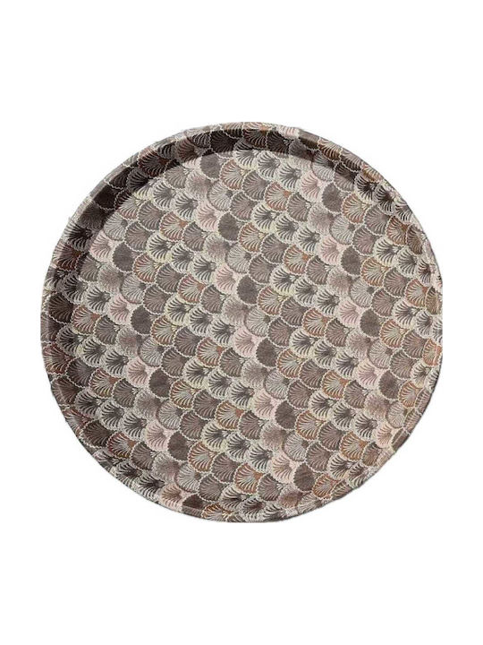 The Barstards Round Serving Tray Non-slip in Black Color CTC157 1pcs