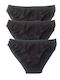 Cotton Women's Briefs 3Pack With Black Lace