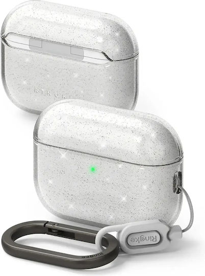 Ringke Air Case Silicone with Hook Glitter Clear for Apple AirPods Pro 3