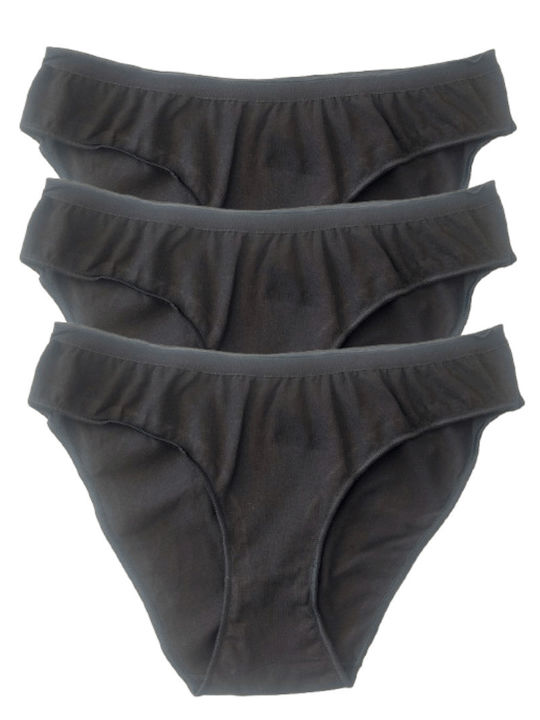 Namaldi Namaldi Damen-Slips 3er Pack Schwarz