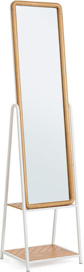 Bizzotto Haldor Oglindă De Podea Cu Cadru Metalic Bej 174x42.5cm