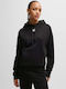 Delfinia Women's Sweatshirt Hooded Black
