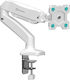 Onkron Stand Desk Mounted Monitor up to 32" with Arm White (G80-W)