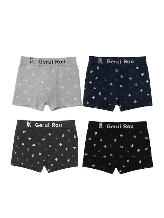 GERUI ROU Herren-Boxershorts 4Packung Multicolored