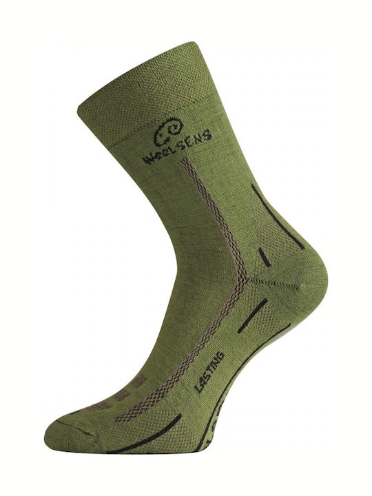 Lasting Merino Trekking Κάλτσες Πράσινες 1 Ζεύγος
