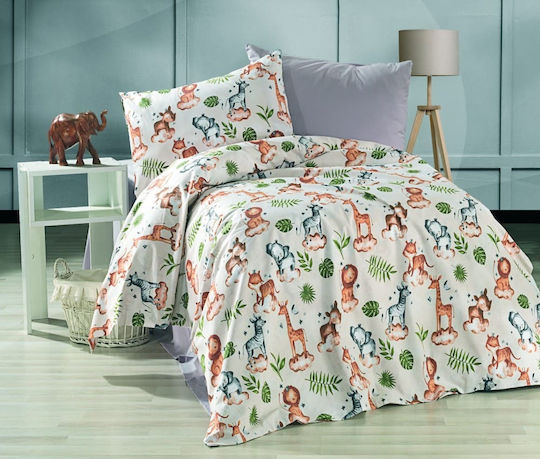 MayHome Baby Duvet Cover Set With Pillowcase Gray 120x160cm