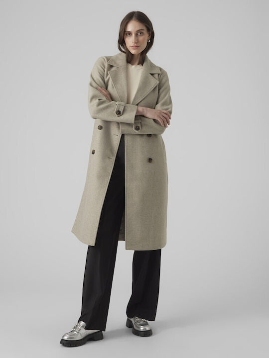 Vero Moda Femeie Beige Palton cu Curea