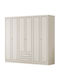 Six Door Wardrobe White 210x52x180cm