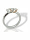 Mentzos Damen Ring mit Diamant aus Weißgold 18K